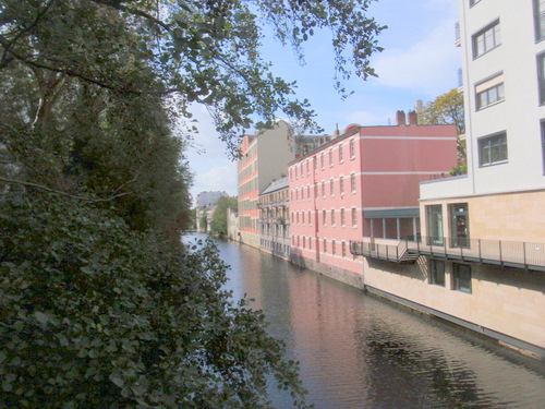 Another Hamburg canal near my subway stop.